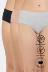 Zivame Anti-Microbial Medium Rise Full Coverage Hipster Panty (Pack of 3) - Multicolor — thumbnail 1